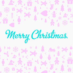 Merry christmas and happy new year christmas greeting card