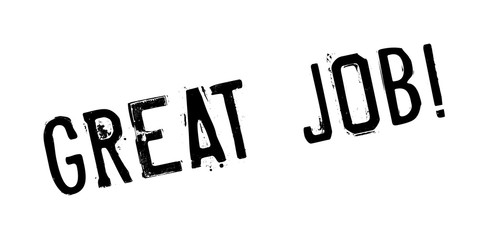 Great Job rubber stamp. Grunge design with dust scratches. Effects can be easily removed for a clean, crisp look. Color is easily changed.