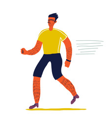 Running man. Vector cartoon character. - 178370643