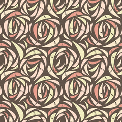 Beautiful seamless pattern with abstract roses