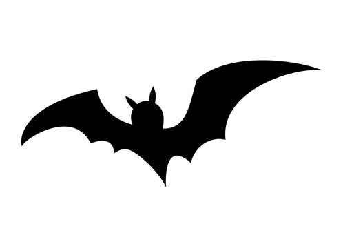 halloween bat silhouette vector  design isolated on white background