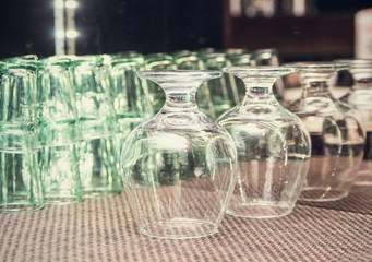 Glasses on the bar
