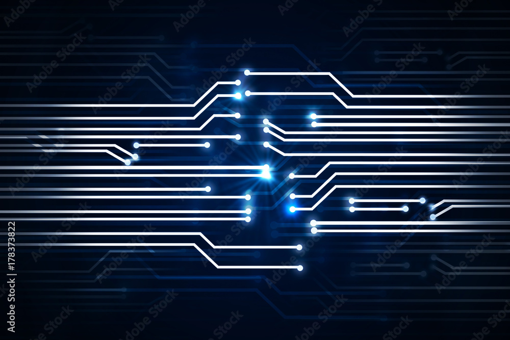 Poster digital circuit backdrop