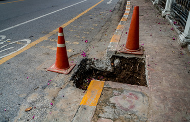 Plastic orange cone