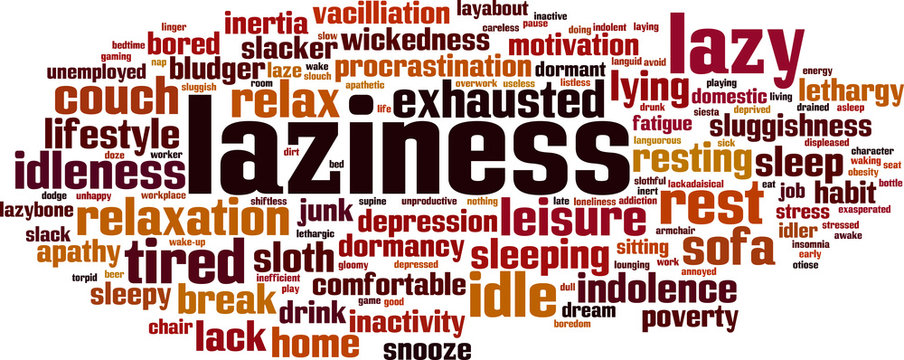 Laziness Word Cloud