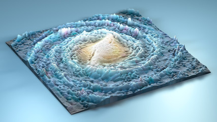 Fototapeta premium 3d rendering topography with cubes