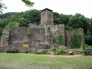 ruine hinterburg über neckarsteinach