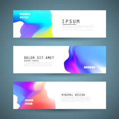 Vector horizontal banner template, abstract design