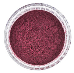 Portion of fresh made Blueberry Powder isolated on white background