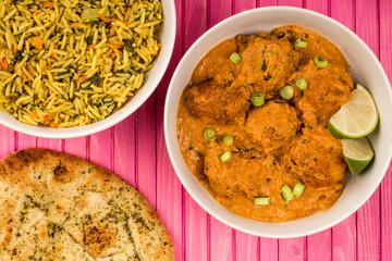 Indian Style Vegetable Kofta Curry Meal