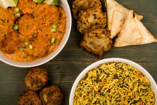 Indian Style Vegetable Kofta Curry Meal