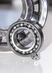 Four ball bearings of different size: from tiny to large