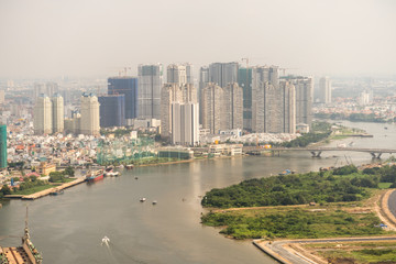 Aerial view of Ho Chi Minh City (former Saigon)