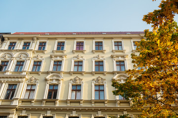 beautiful real estate picture with small copy space in the clean sky background