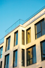 Fototapeta na wymiar detailed view of modern white facade