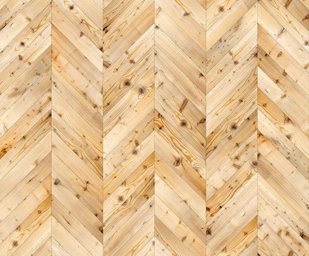 Chevron natural larch parquet seamless floor texture