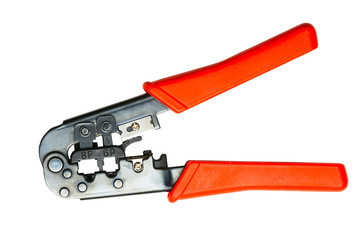 Modular crimping tool isolated on white background
