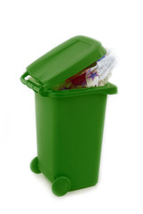 rubbish litter bin isolated on white