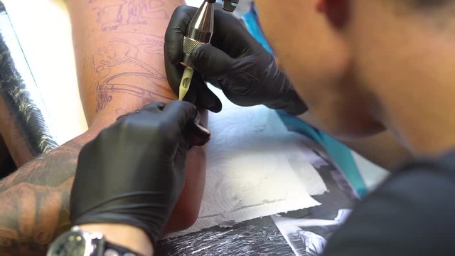 Artist creative designer of tattooing picture