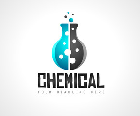 Creative Chemical Lab Colorful Logo design for brand identity, company profile or corporate logos