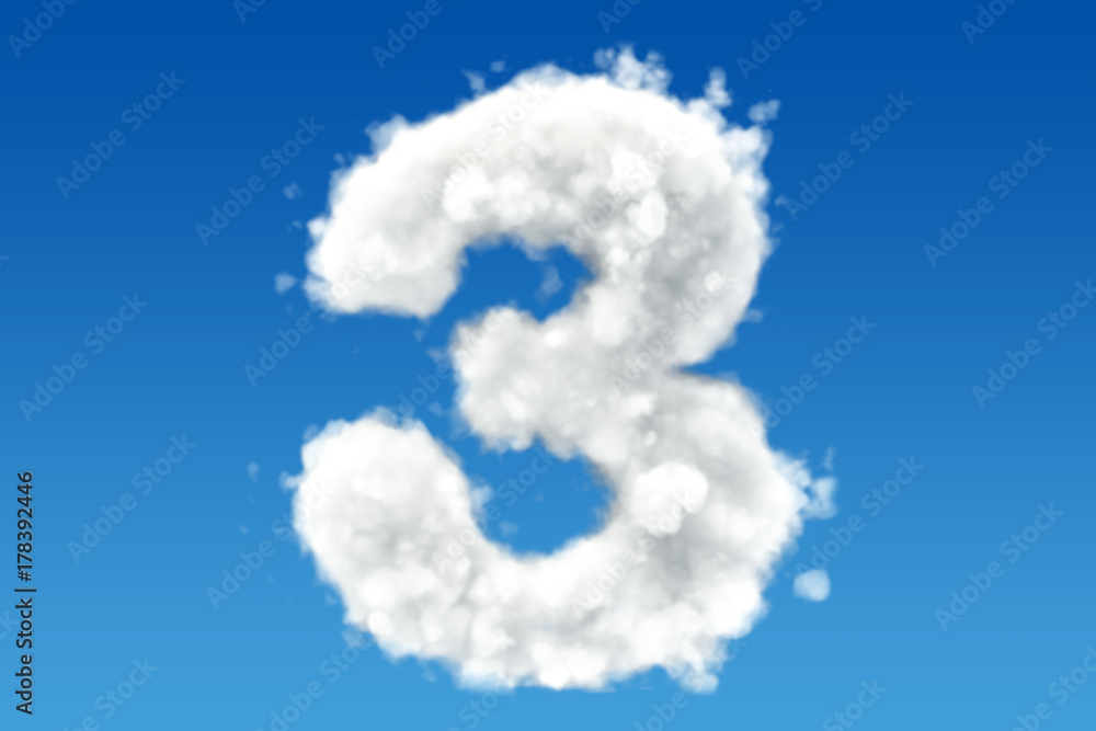 Poster number 3, from clouds in the sky. 3d rendering