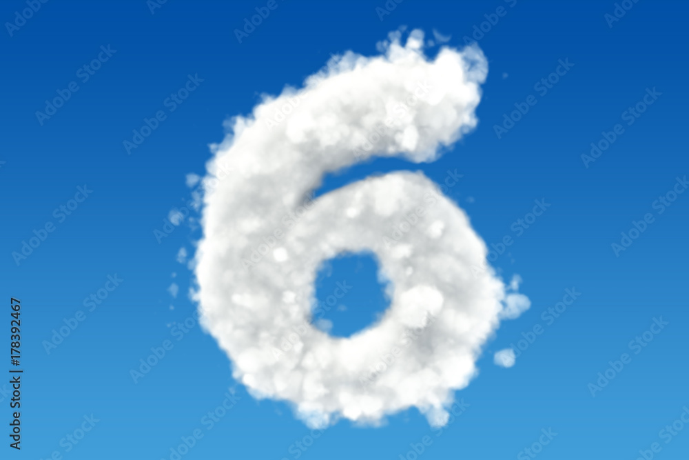 Poster number 6, from clouds in the sky. 3d rendering