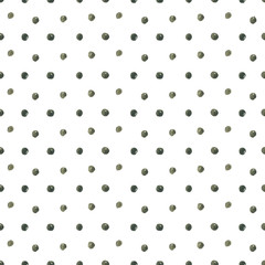 Watercolor dots seamless pattern on white