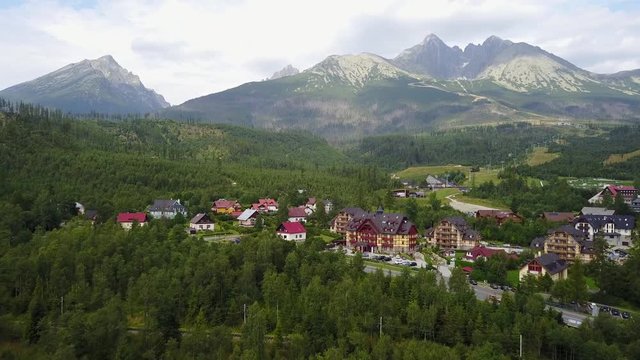 Slovakia mountains in the summer time. Natural video background from Tatry, Slovakia