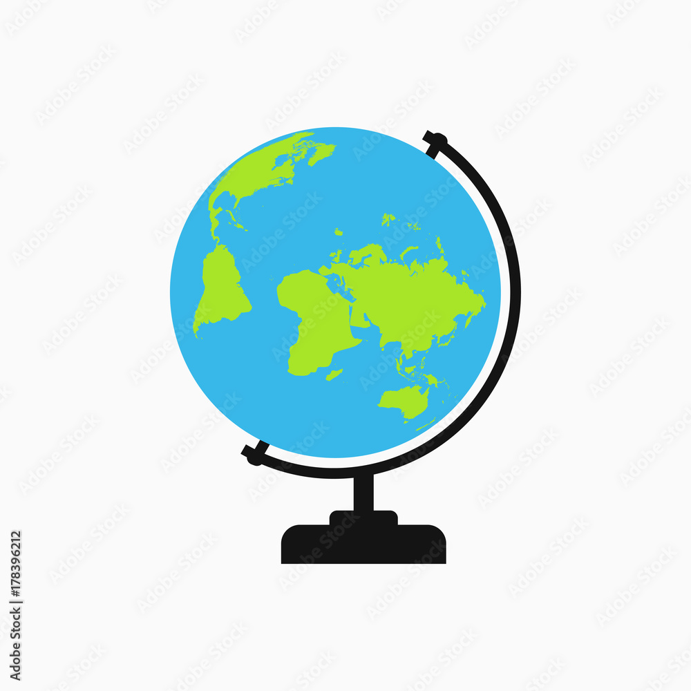 Poster globe icon. vector illustration.