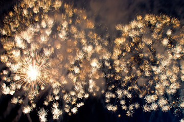 Bright amazing fireworks 