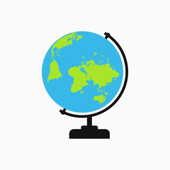 Globe icon. Vector illustration.