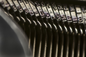 Mechanische Schreibmaschine und Typen