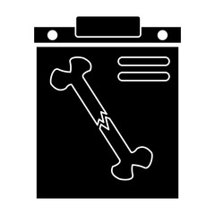 Bone broken xray icon vector illustration graphic design