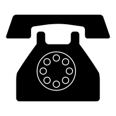 Telephone communication device icon vector illustration graphic design