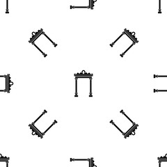Arch pattern seamless black