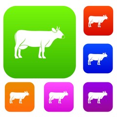 Cow set color collection
