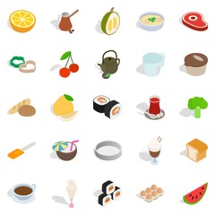 Regale icons set, isometric style