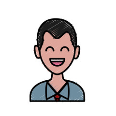 Businessman smiling cartoon icon vector illustration graphic design
