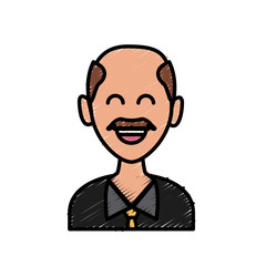 Businessman smiling cartoon icon vector illustration graphic design