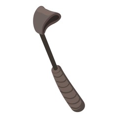 Jockey stick icon, isometric style