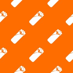 Shawarma sandwich pattern seamless