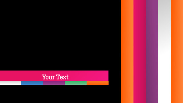 Bright Sliding Bars Overlay with Title