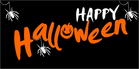 Happy Halloween vector. Lettering, web for banner, poster, greeting card, party invitation.