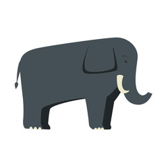 wild elephant isolated icon