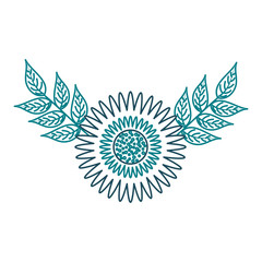 dahlia flower floral leaves ornament garden image