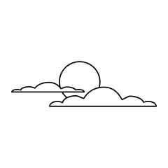 cloud sky silhouette with sun