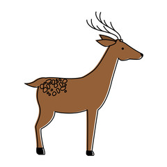 wild deer isolated icon