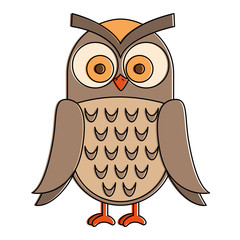 owl bird isolated icon