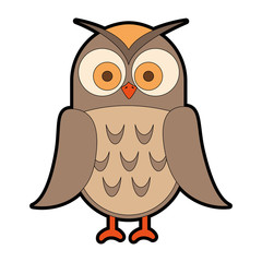 owl bird isolated icon
