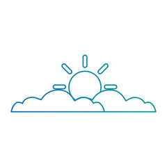 cloud sky silhouette with sun